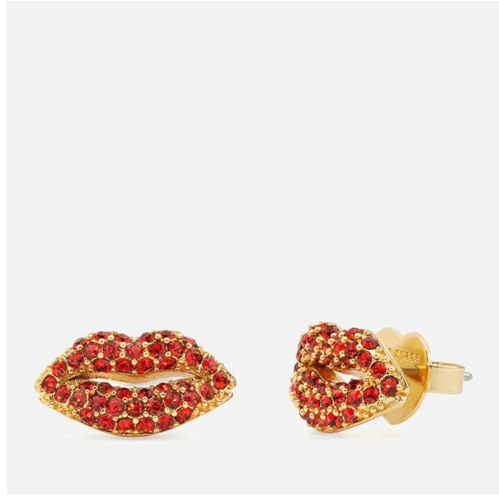 Kate Spade Kiss Kiss Lips stud earrings‎ NWT